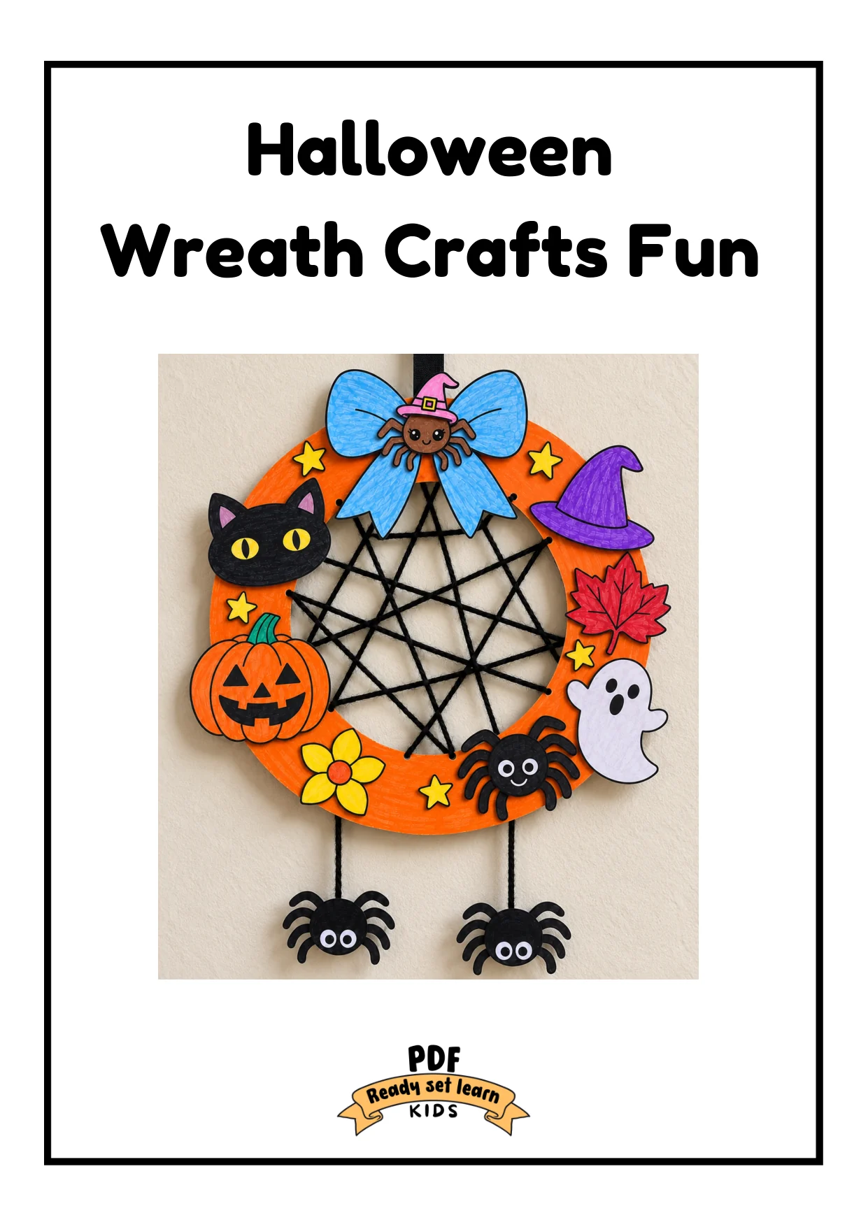 Halloween Wreath Craft printable, page 1 of 19